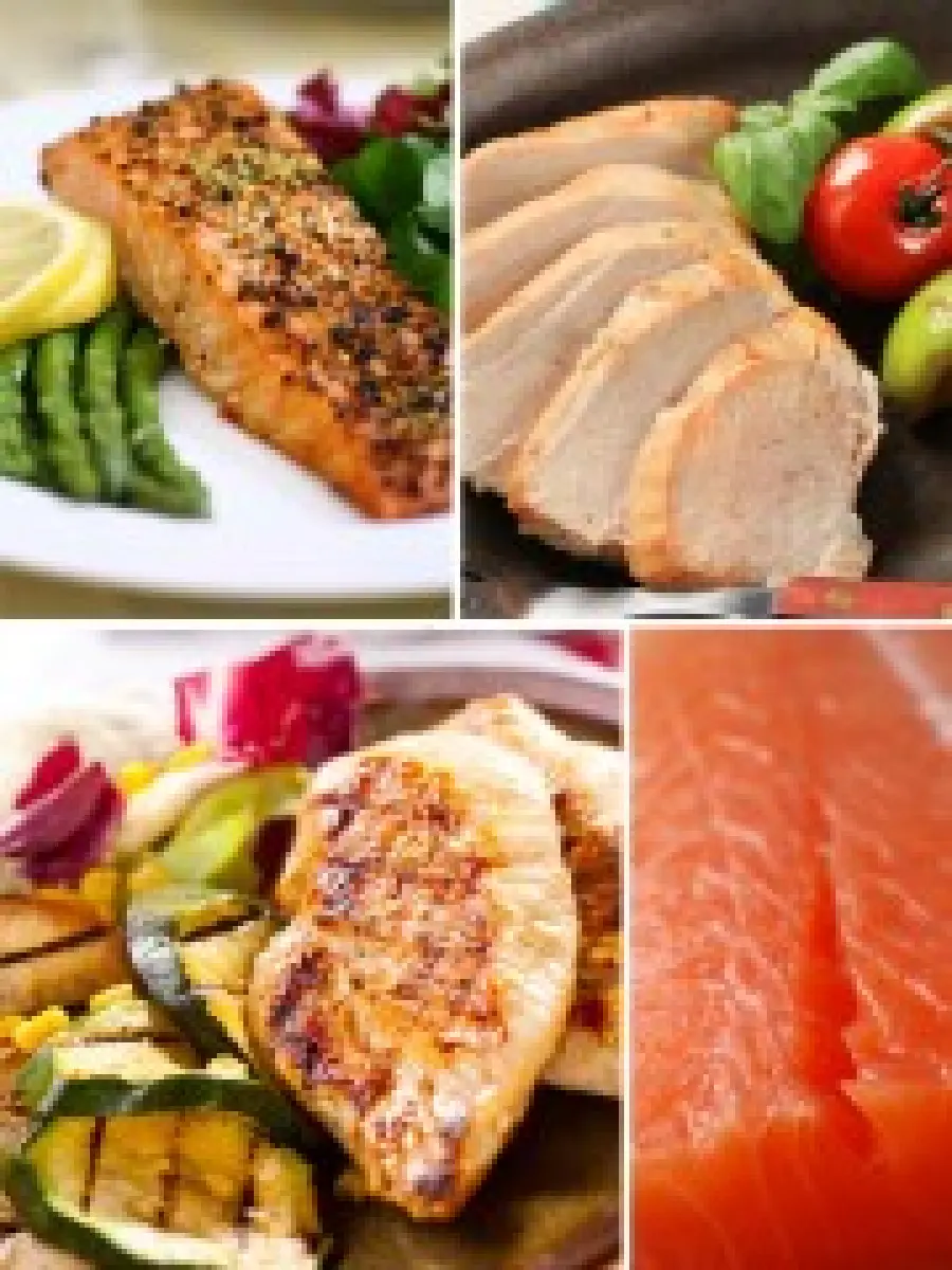 Menù Dieta Proteica: proteine di carne magra, pesce, ricotta e uova + verdure