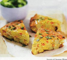 Ricetta torta salata di patate con uova e crema di mais: 281 calorie