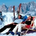 Crema viso con filtri solari anche in montagna sulla neve contro melanoma ed epitelioma (tumori pelle)