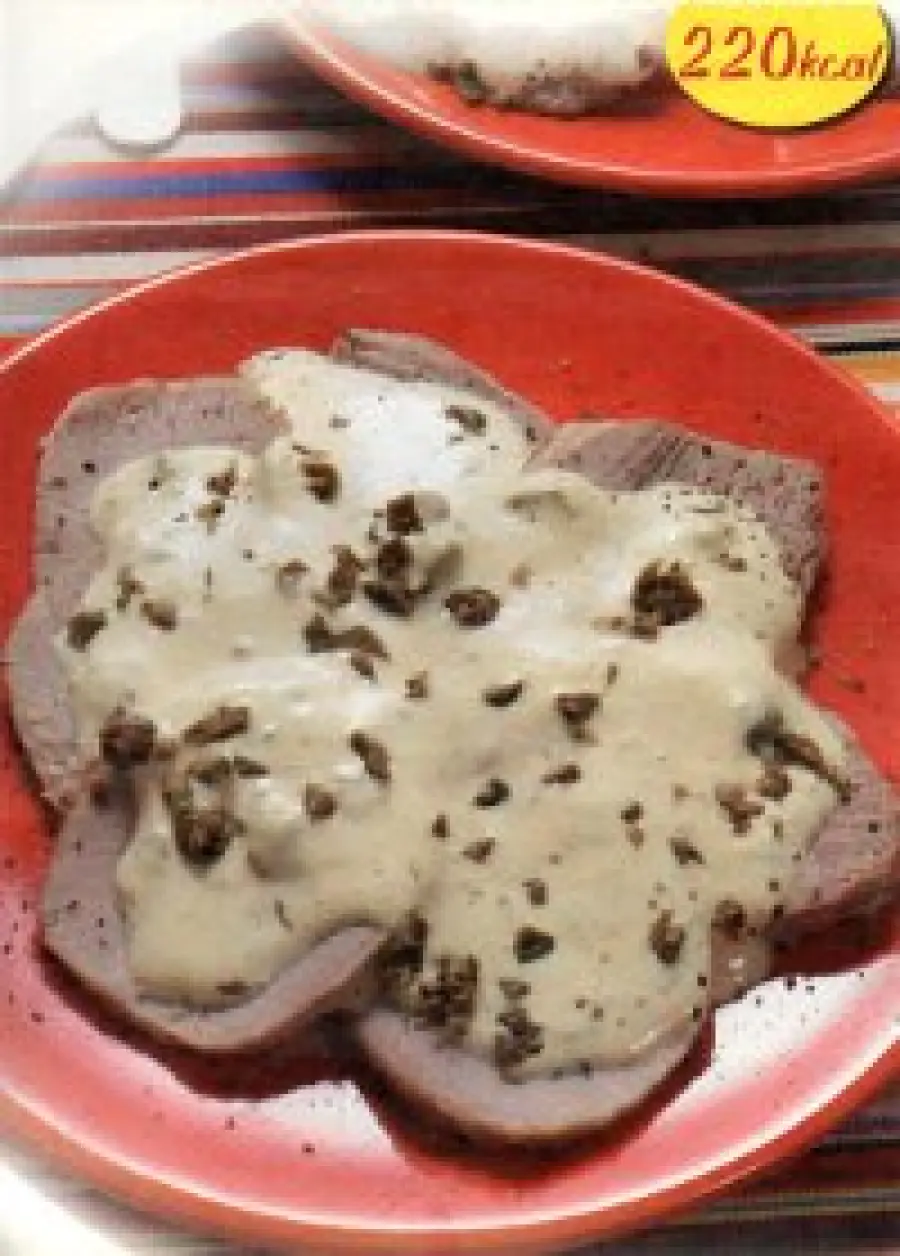 Ricetta Vitello Tonnato Light: un secondo piatto dietetico di carne da 220 calorie a porzione