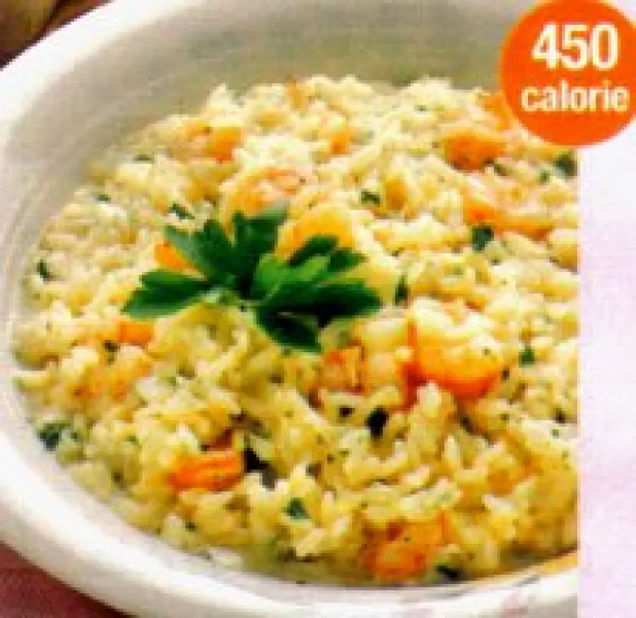 Ricette Dietetiche e veloci Pesce - Riso con gamberetti e soia: un piatto unico da 450 calorie