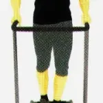 Camminata in salita sul tapis roulant meccanico a casa ed esercizi di ginnastica con i pesi e con l' elastico