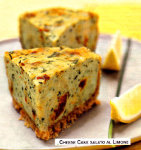 Ricetta torta salata dietetica: ricetta Cheese Cake salato al limone con ricotta, pecorino e pomodori secchi