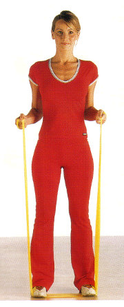 Esercizi di ginnastica in casa con l' elastico: esercizi addominali-pancia, glutei, gambe e braccia