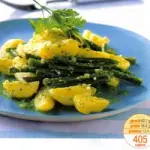 Ricette dietetiche con le verdure: ricetta dell' insalata di patate e fagiolini. Un contorno di verdure da 405 calorie