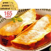 Ricette Dolci dietetici con la frutta: ricetta Omelette alla Frutta con Ciliegie. Un dolce light con solo 165 calorie
