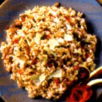 Ricette primi piatti dietetici: ricetta Risotto al Radicchio e Fagioli, un primo piatto con verdure da 550 calorie