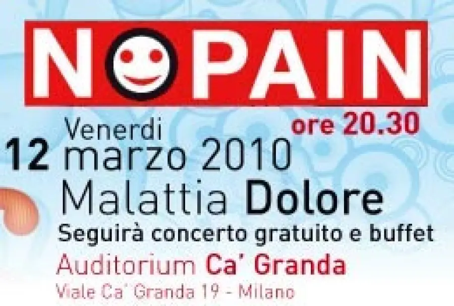 Il 12 Marzo 2010 a Milano un incontro aperto al pubblico sulla Terapia del Dolore Cronico - Onlus Nopain