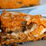 Timballo di riso con melanzane e mozzarella