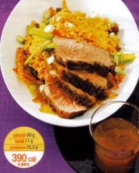 Ricette carne: ricetta petto d' Anatra con il Cuscus. Un piatto unico dietetico da 390 calorie a porzione