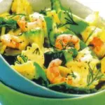 Ricette dietetiche Pasta: ricetta della pasta con gamberetti, asparagi e avocado. Solo 320 calorie 