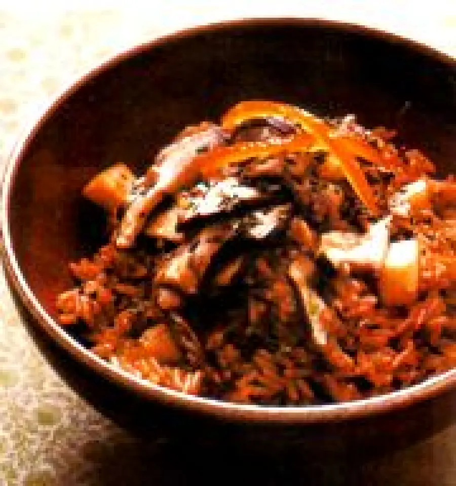 Ricette primi piatti veloci e dietetici: Ricetta Riso Patna ai funghi e all' aroma di tè