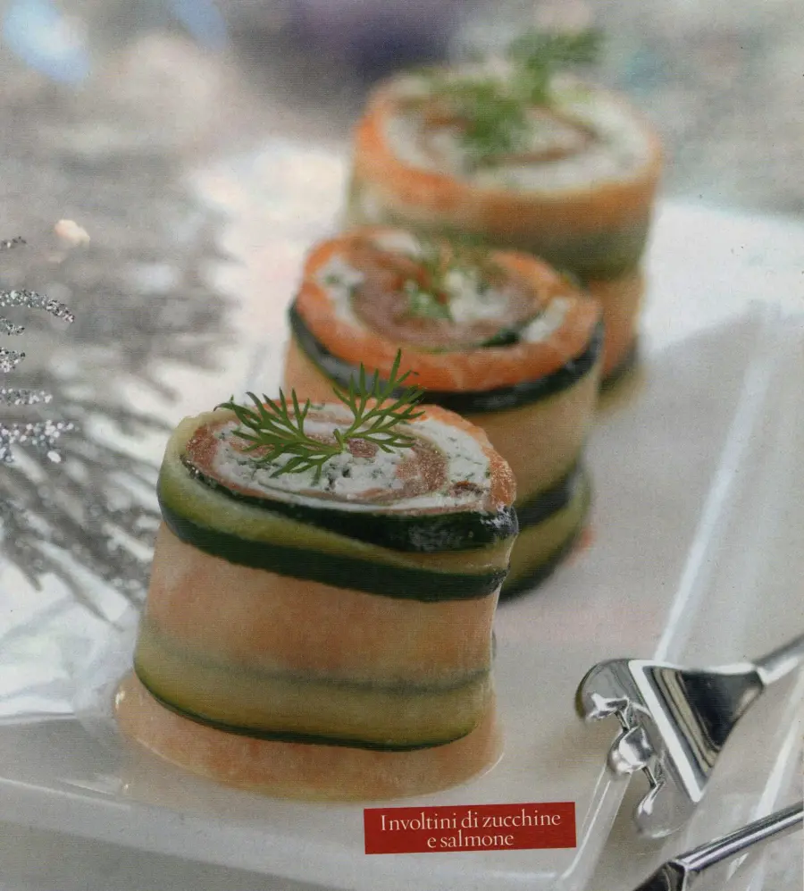 Ricetta involtini di zucchine e salmone affumicato