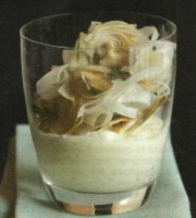 Antipasto originale: verdure crude su crema di riso