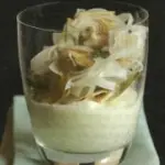 Antipasto originale: verdure crude su crema di riso