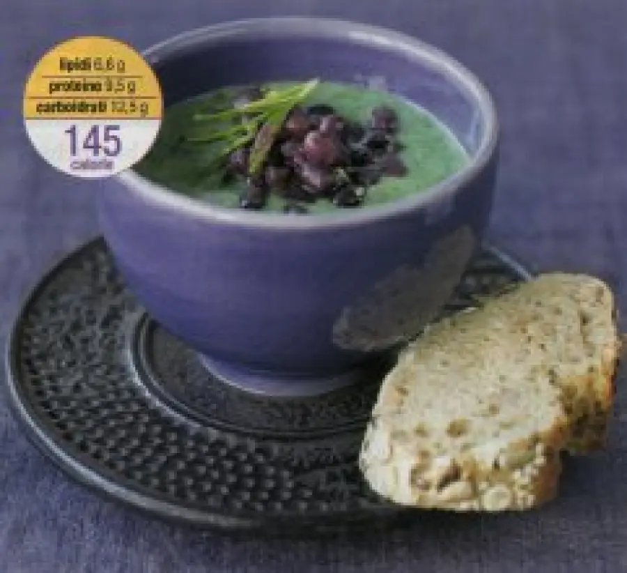 Ricetta fagioli con crema di spinaci: 145 calorie