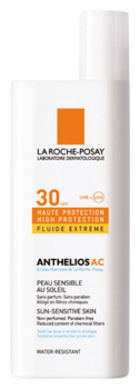 Crema solare viso contro acne, pelle grassa, punti neri