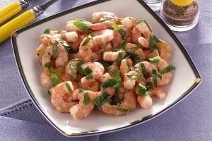 Ricetta gamberetti alla rucola: secondo piatto light di pesce. Dietetico e facile