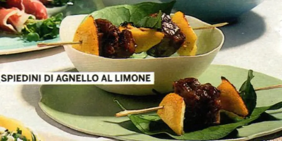 Ricetta spiedini di filetto d' agnello al limone: secondo piatto di carne