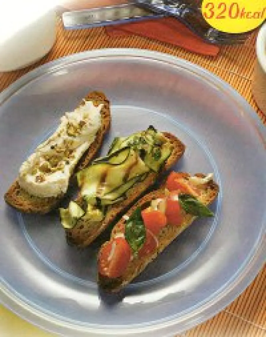 Ricetta condimento per bruschette: al pomodoro, alle zucchine, con crema di formaggio caprino