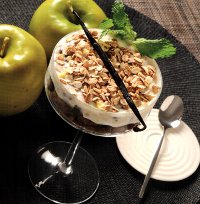 Ricetta dolce dietetico alla ricotta con mele, uvetta e fiocchi di grano saraceno