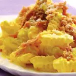 Ricetta pasta con tonno, zafferano e crema di latte: piatto unico dietetico